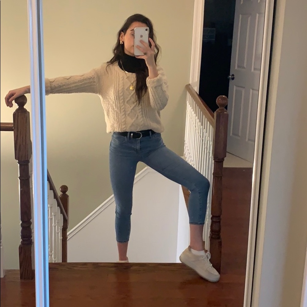 Garage knit cream sweater